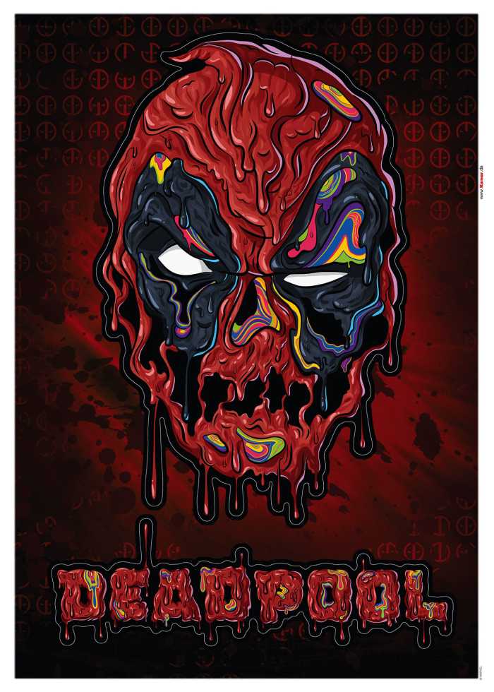 Sticker mural Deadpool Meltpool