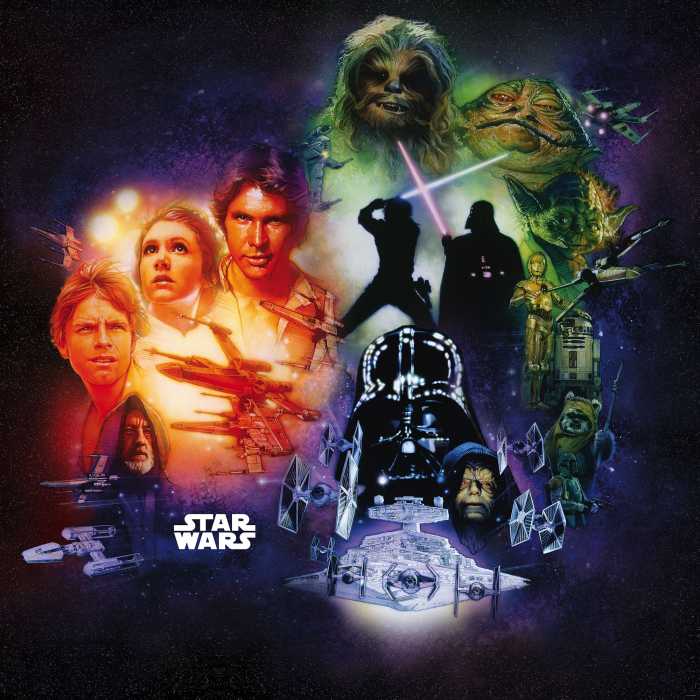 Photo murale intissé impression numérique Star Wars Classic Poster Collage
