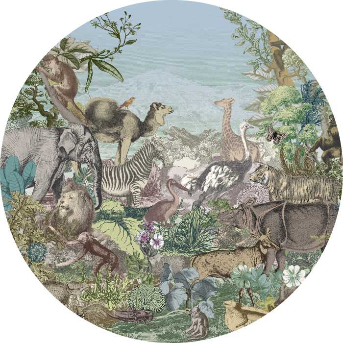 Photomural rond Animal Kingdom