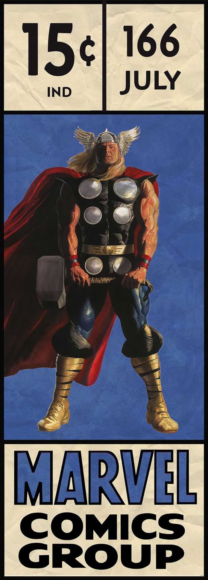 Photo murale intissé impression numérique Thor Retro Comic Box