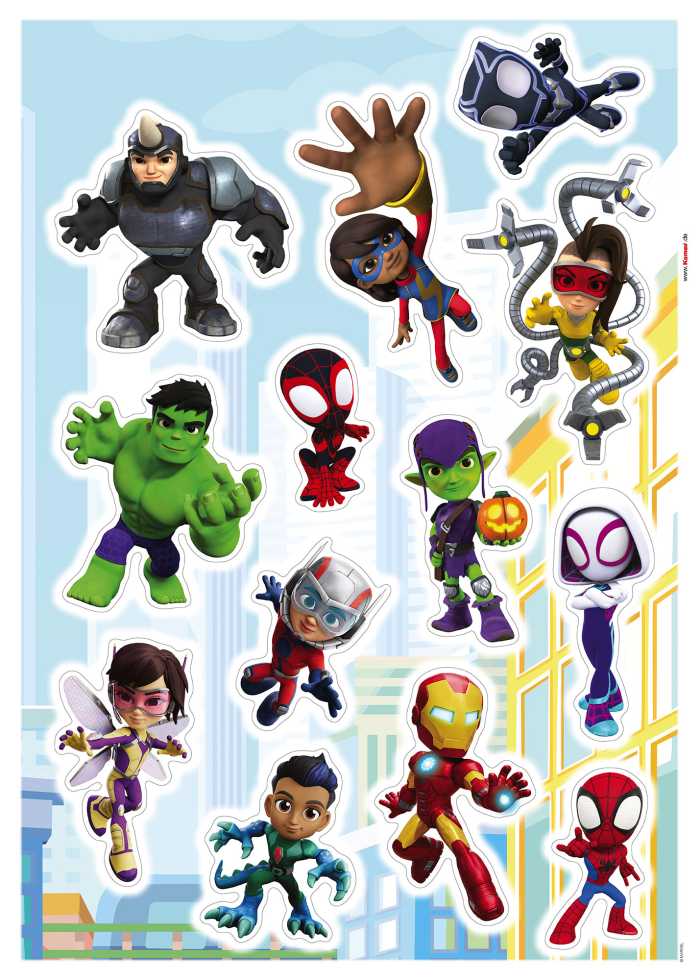 Sticker mural Spidey and Friends