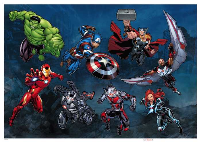Sticker mural Avengers Crew