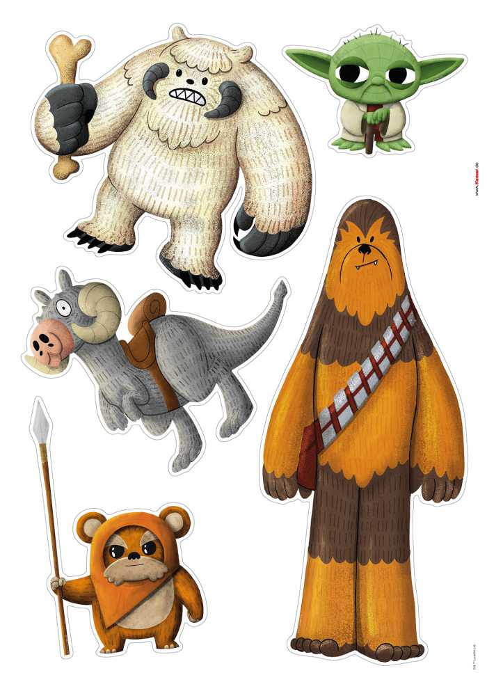 Sticker mural Star Wars friendly Monsters