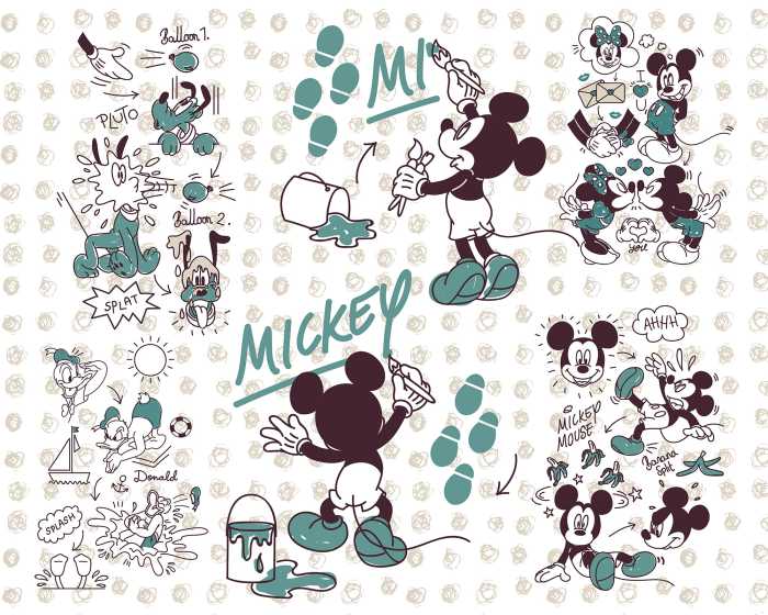 Photo murale intissé impression numérique Mickey and Friends