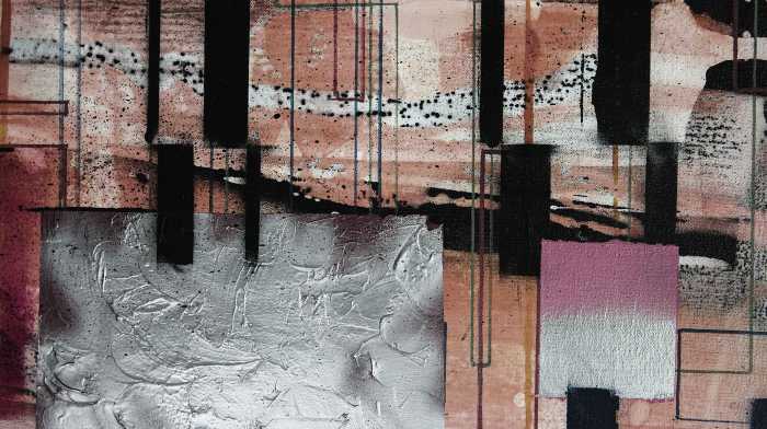 Photo murale intissé impression numérique Squares Dropping