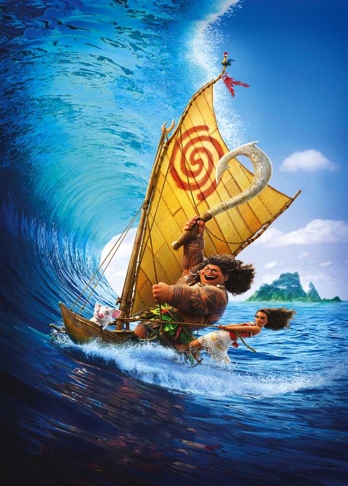 Photo murale intissé impression numérique Moana Ride the Wave