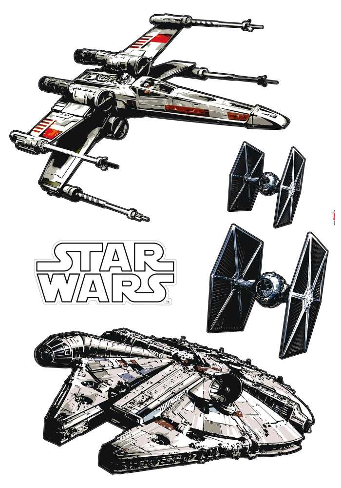 Sticker mural Star Wars Spaceships