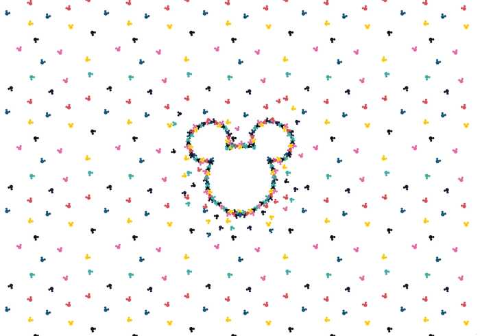Photo murale intissé impression numérique Mickey Heads-Up