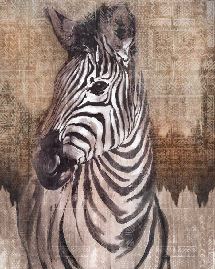 Photo murale intissé impression numérique Zebra