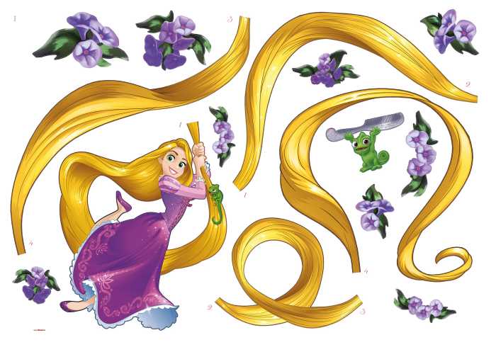 Sticker mural Rapunzel