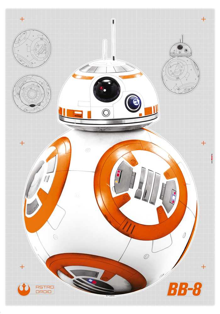 Sticker mural Star Wars BB-8