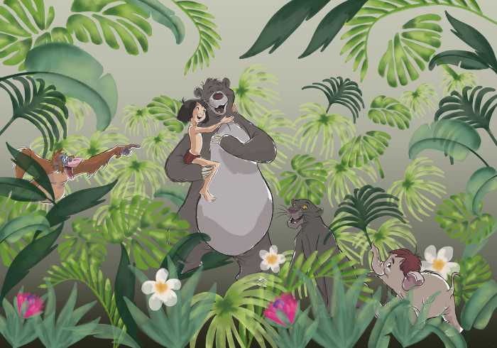 Photo murale intissé impression numérique Welcome To the Jungle