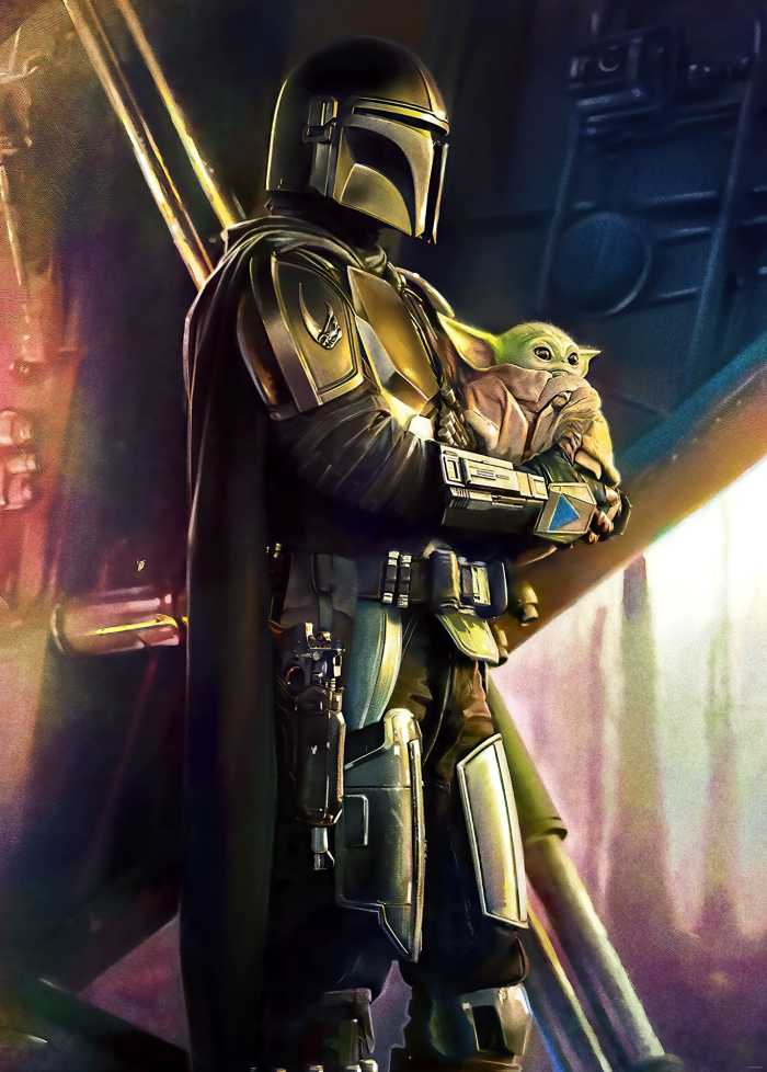 Photo murale intissé impression numérique Mandalorian Savior