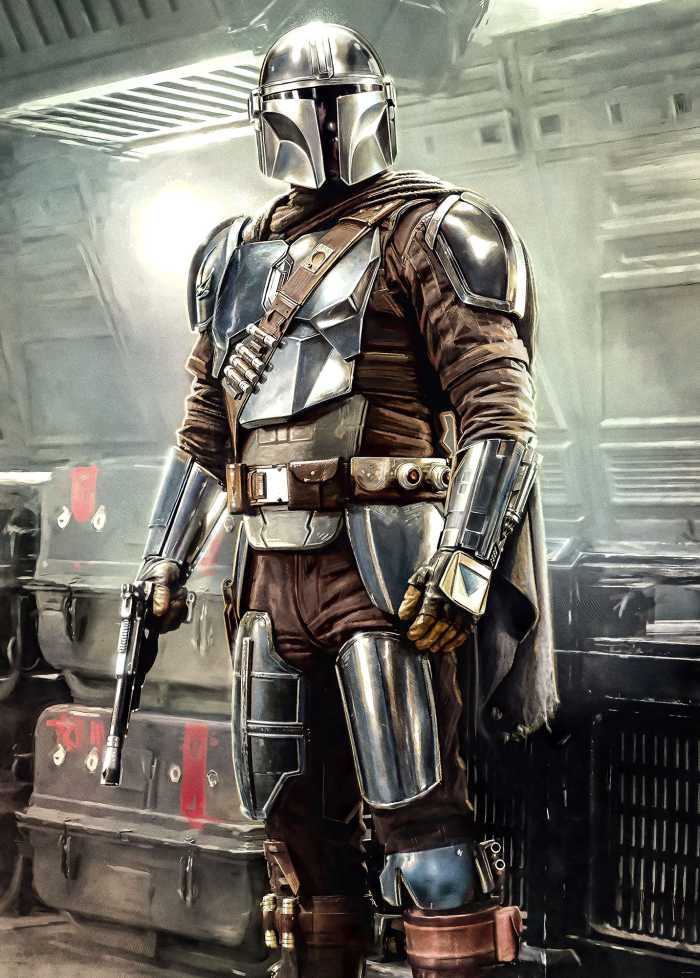 Photo murale intissé impression numérique Mandalorian Fight Posture