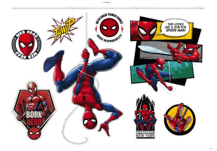Sticker mural Spider-Man Web Head