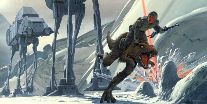 Photo murale intissé impression numérique Star Wars Classic RMQ Hoth Battle Ground