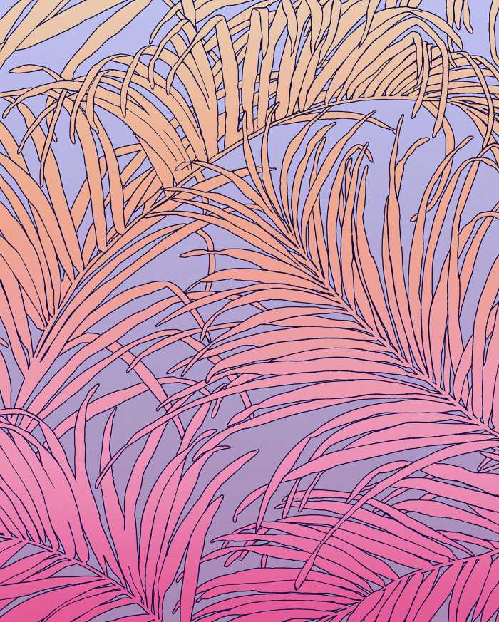 Photo murale intissé impression numérique Palm Foglie