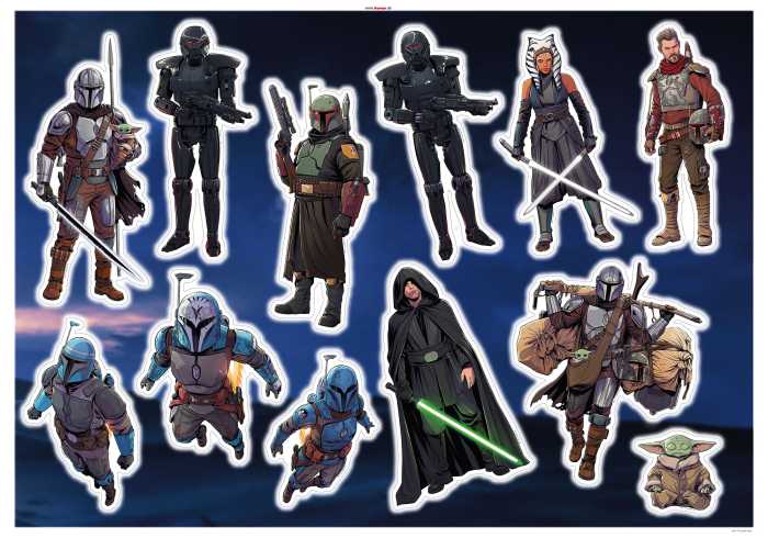 Sticker mural Mandalorian Iconic Figures