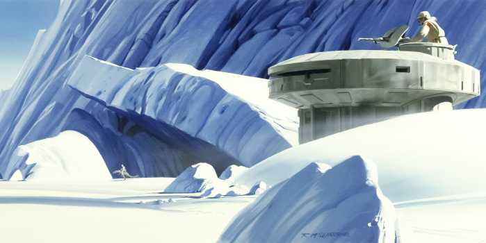Photo murale intissé impression numérique Star Wars Classic RMQ Hoth Echo Base