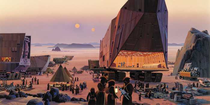 Photo murale intissé impression numérique Star Wars Classic RMQ Java Market