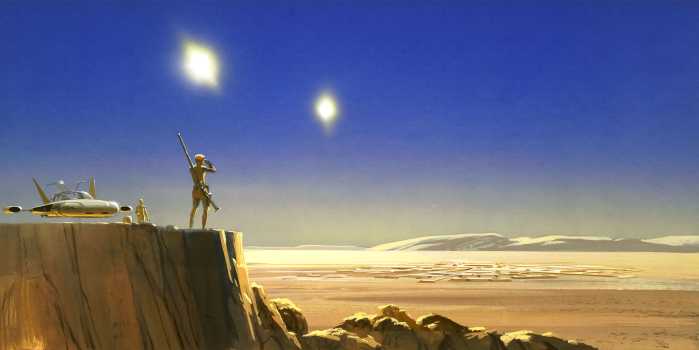 Photo murale intissé impression numérique Star Wars Classic RMQ Mos Eisley Edge