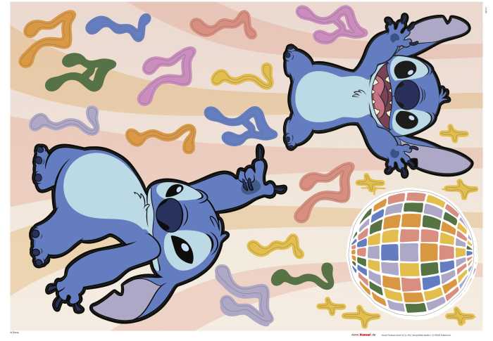Sticker mural Disney Stitch Music