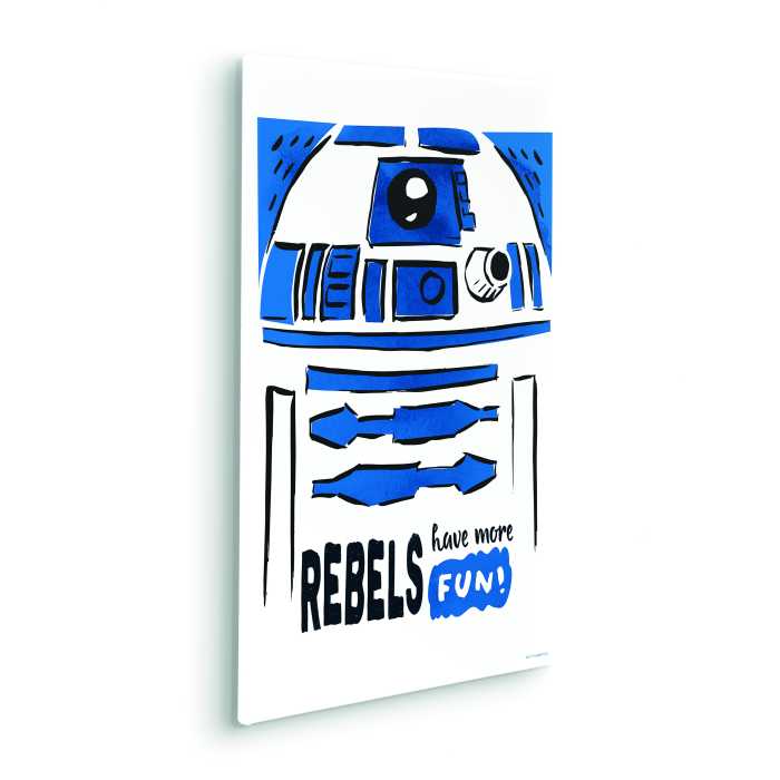 Tableau intissé Star Wars R2D2 More Fun