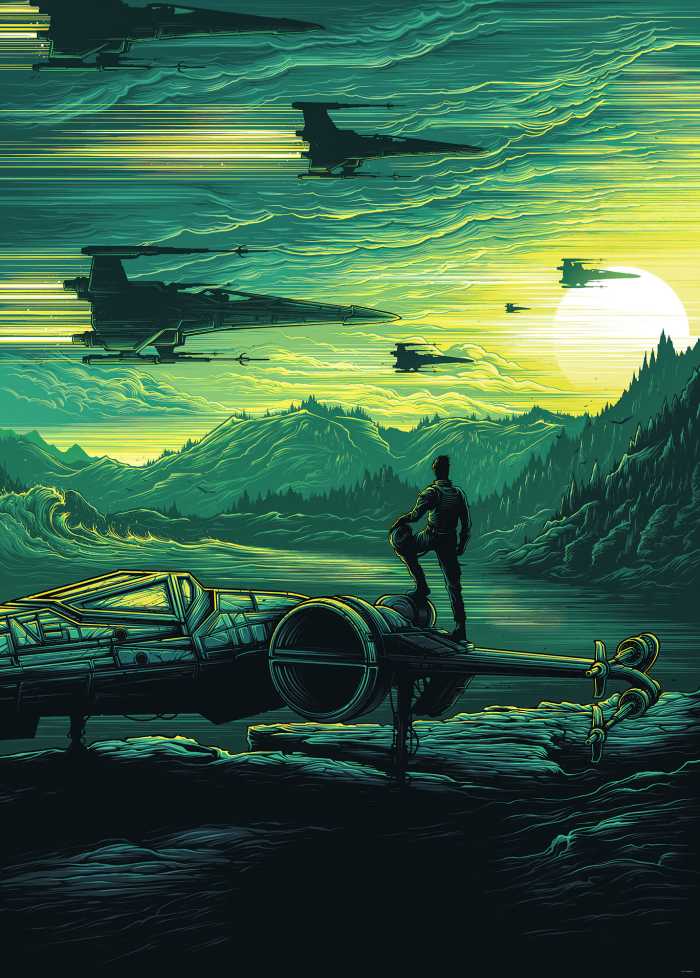 Photo murale intissé impression numérique Star Wars X-Wing Assault Takodana
