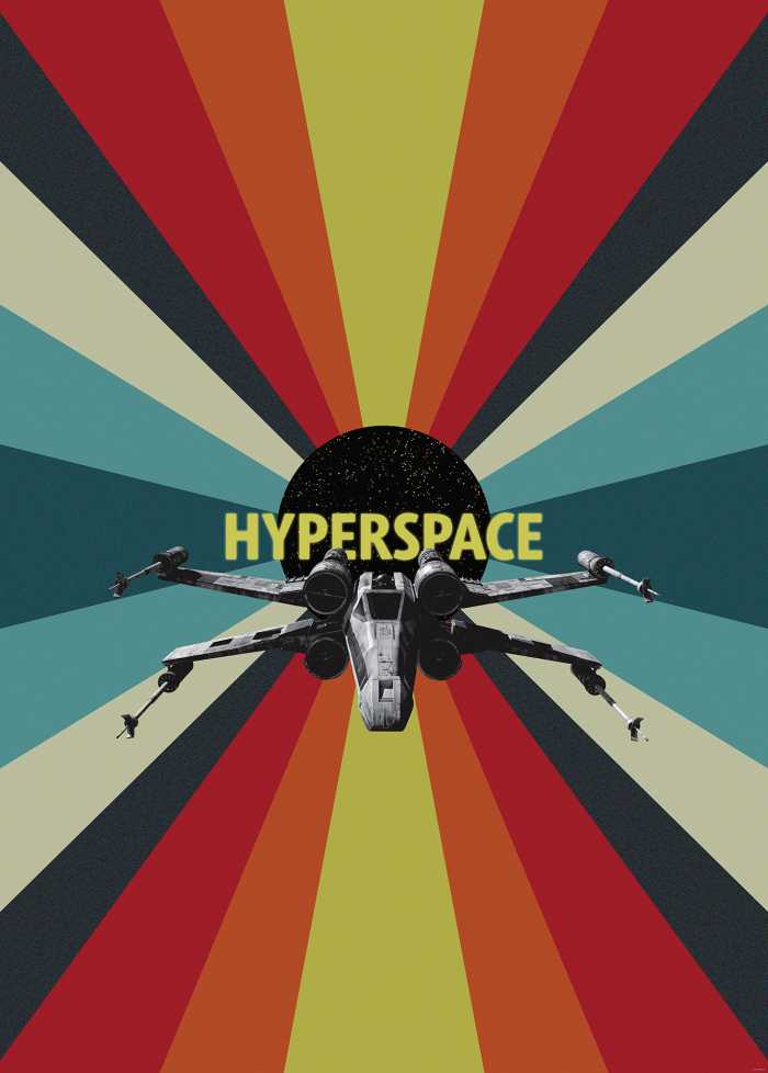 Photo murale intissé impression numérique Star Wars Hyperspace