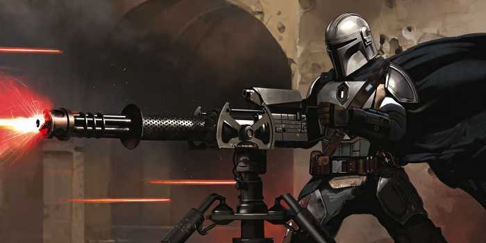 Photo murale intissé impression numérique Star Wars The Mandalorian Blaster
