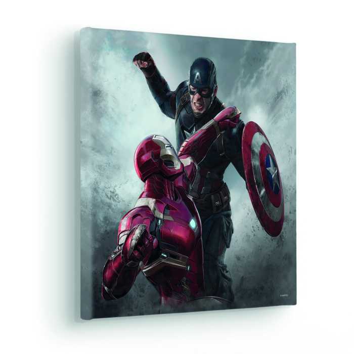Tableau intissé Captain America vs. Iron Man