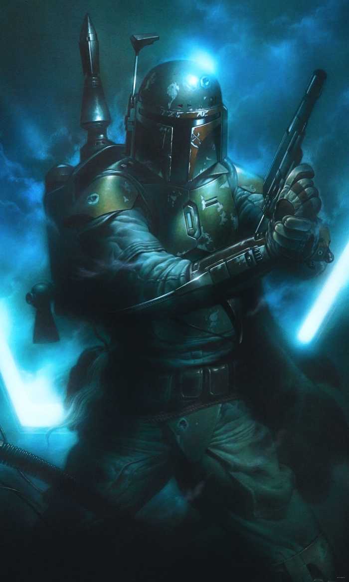 Photo murale intissé impression numérique Star Wars Classic Bounty Hunter