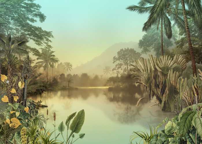 Photo murale intissé impression numérique Lac Tropical