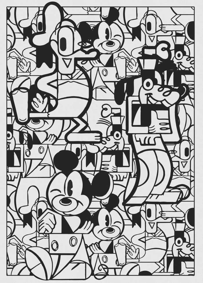 Photo murale intissé impression numérique Mickey Constructive