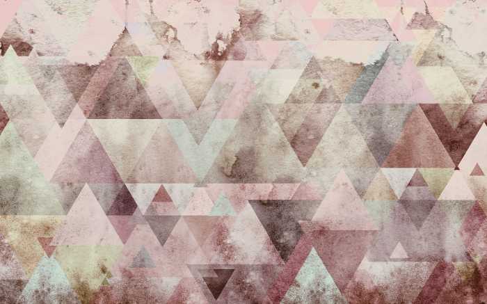 Photo murale intissé impression numérique Triangles Red