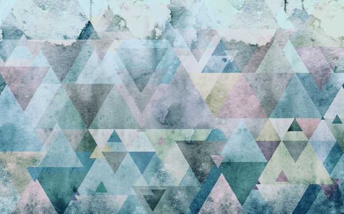 Photo murale intissé impression numérique Triangles Blue