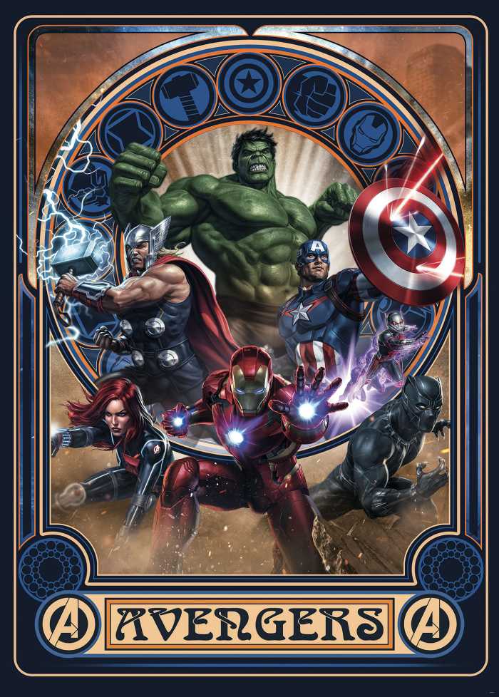 Photo murale intissé impression numérique Avengers Ornament
