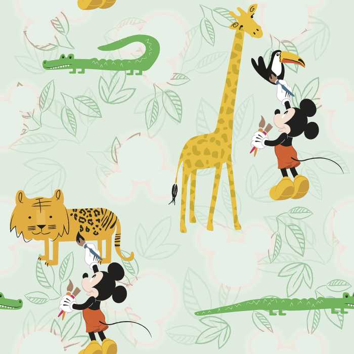 Photo murale intissé Mickey Doodle Zoo