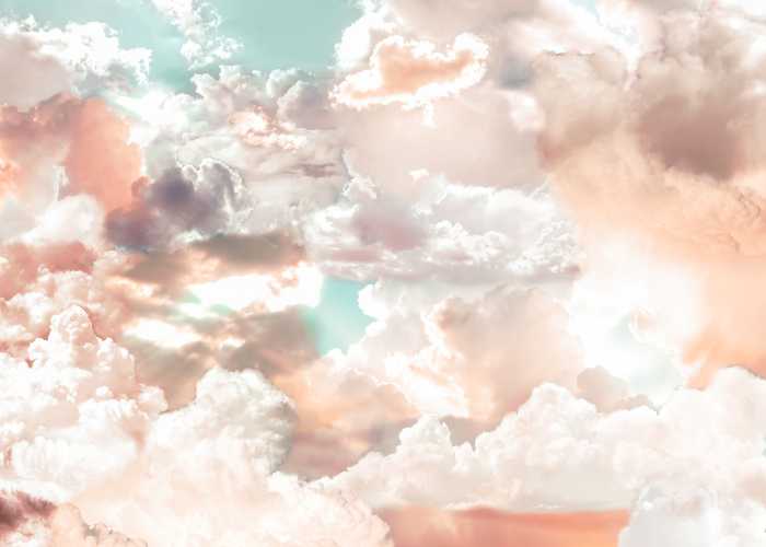 Photo murale intissé impression numérique Mellow Clouds