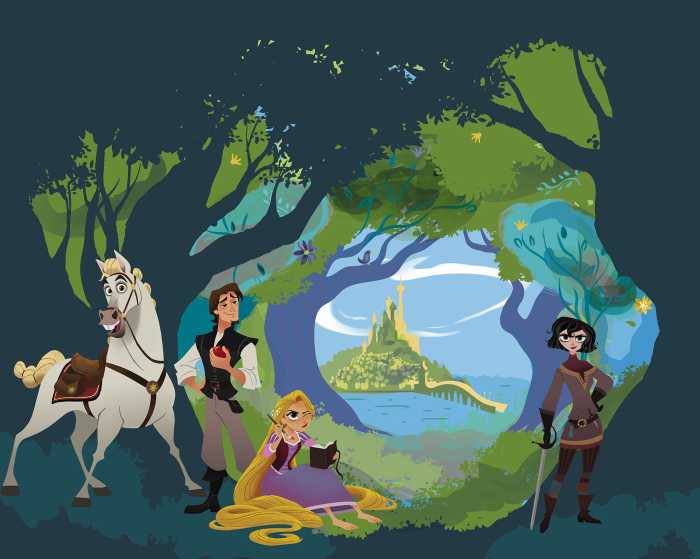 Photo murale intissé impression numérique Tangled
