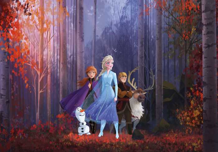 Photo murale intissé impression numérique Frozen Autumn Glade