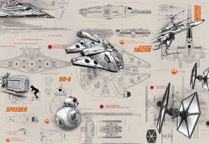 Photo murale Star Wars Blueprints