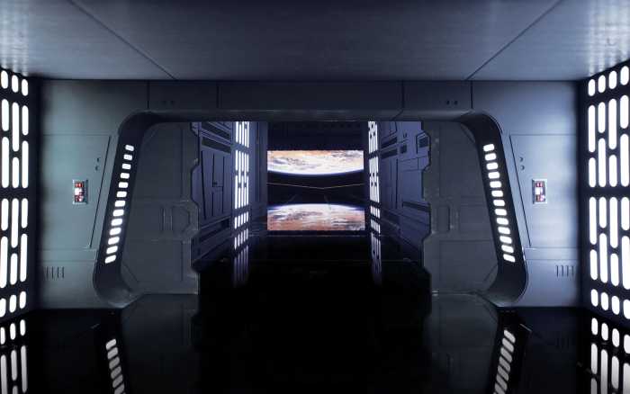 Photo murale intissé impression numérique Star Wars Death Star Floor