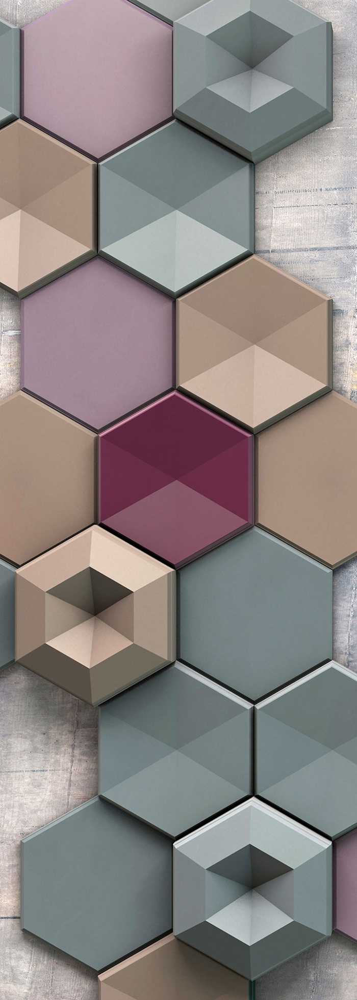 Panneau sur intissé  Hexagon
