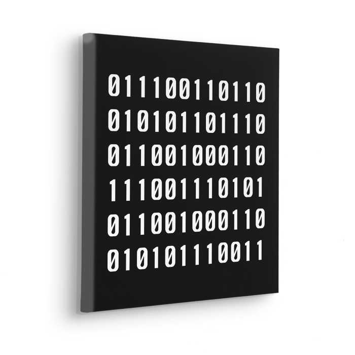 Tableau intissé Typo Naughty Binary