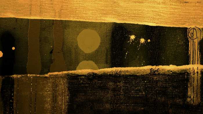 Photo murale intissé impression numérique Moon Shining orange