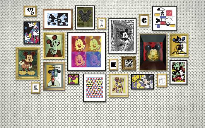 Photo murale intissé impression numérique Mickey Art Collection