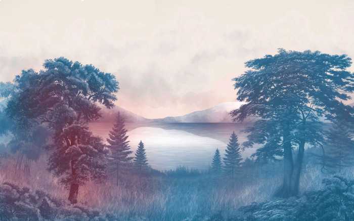 Photo murale intissé impression numérique Forestland