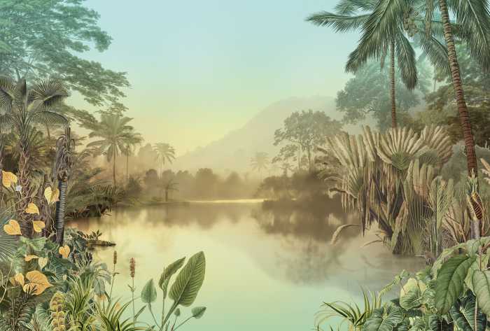 Photo murale intissé impression numérique Lac Tropical