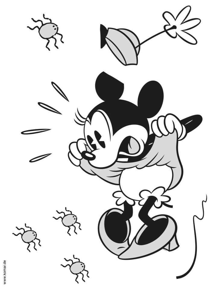 Sticker mural Minnie Scream